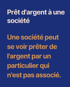 Prêt d'argent à une société 